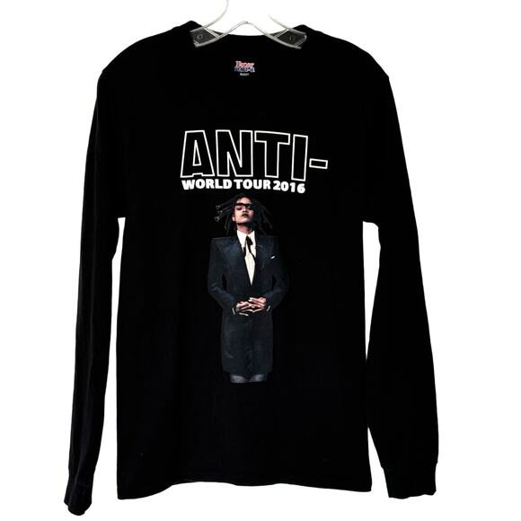 Rihanna Anti-World Tour 2016 Black Concert Long Sleeve Tee Size Small - Picture 1 of 6